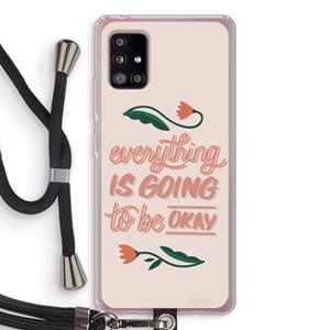 CaseCompany Optimistic flower girl: Samsung Galaxy A51 5G Transparant Hoesje met koord
