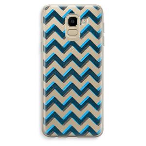 CaseCompany Onderbroken lijn: Samsung Galaxy J6 (2018) Transparant Hoesje
