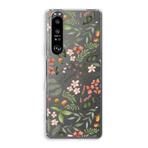 CaseCompany Sweet little flowers: Sony Xperia 1 III Transparant Hoesje