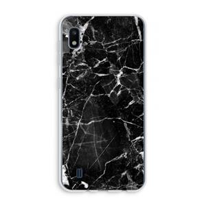 CaseCompany Zwart Marmer 2: Samsung Galaxy A10 Transparant Hoesje