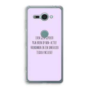 CaseCompany Tequila: Sony Xperia XZ2 Compact Transparant Hoesje