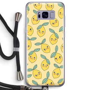 CaseCompany Citroenen: Samsung Galaxy S8 Plus Transparant Hoesje met koord