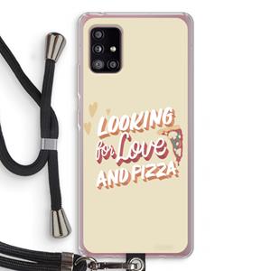 CaseCompany Pizza is the answer: Samsung Galaxy A51 5G Transparant Hoesje met koord
