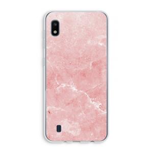 CaseCompany Roze marmer: Samsung Galaxy A10 Transparant Hoesje