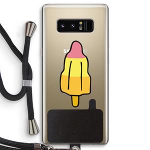 CaseCompany Raketijsje: Samsung Galaxy Note 8 Transparant Hoesje met koord