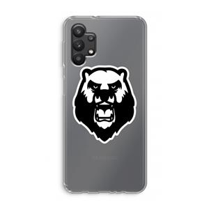 CaseCompany Angry Bear (white): Samsung Galaxy A32 5G Transparant Hoesje