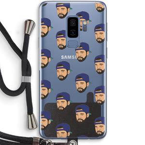 CaseCompany Drake Away: Samsung Galaxy S9 Plus Transparant Hoesje met koord