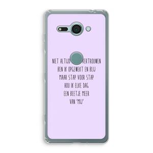 CaseCompany Zelfvertrouwen: Sony Xperia XZ2 Compact Transparant Hoesje