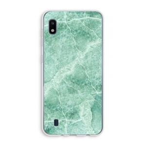 CaseCompany Groen marmer: Samsung Galaxy A10 Transparant Hoesje