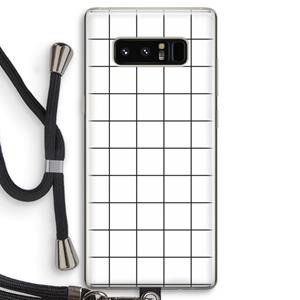 CaseCompany Rooster: Samsung Galaxy Note 8 Transparant Hoesje met koord