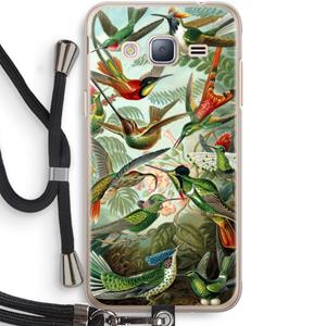 CaseCompany Haeckel Trochilidae: Samsung Galaxy J3 (2016) Transparant Hoesje met koord