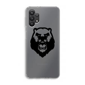 CaseCompany Angry Bear (black): Samsung Galaxy A32 5G Transparant Hoesje