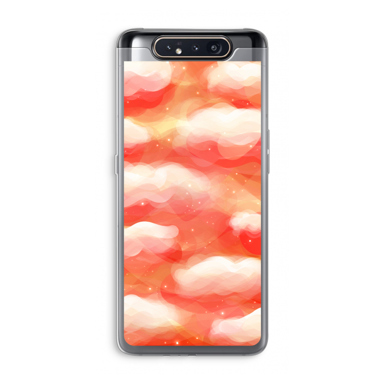 CaseCompany Lichte Wolken: Samsung Galaxy A80 Transparant Hoesje