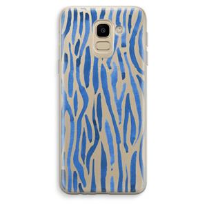 CaseCompany Blauwe nerven: Samsung Galaxy J6 (2018) Transparant Hoesje