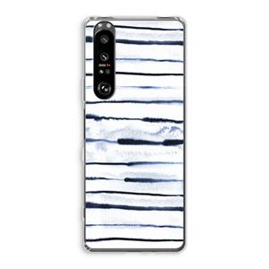 CaseCompany Ink Stripes: Sony Xperia 1 III Transparant Hoesje