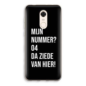 CaseCompany Da ziede van hier - Zwart: Xiaomi Redmi 5 Transparant Hoesje