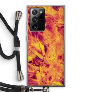 CaseCompany Eternal Fire: Samsung Galaxy Note 20 Ultra / Note 20 Ultra 5G Transparant Hoesje met koord
