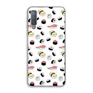 CaseCompany Sushi time: Samsung Galaxy A7 (2018) Transparant Hoesje