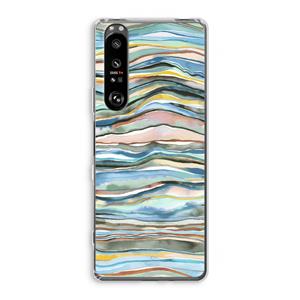 CaseCompany Watercolor Agate: Sony Xperia 1 III Transparant Hoesje