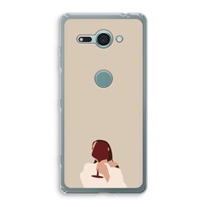 CaseCompany I drink wine: Sony Xperia XZ2 Compact Transparant Hoesje