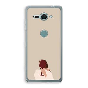 CaseCompany I drink wine: Sony Xperia XZ2 Compact Transparant Hoesje