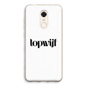 CaseCompany Topwijf Wit: Xiaomi Redmi 5 Transparant Hoesje