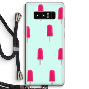 CaseCompany Waterijsje: Samsung Galaxy Note 8 Transparant Hoesje met koord