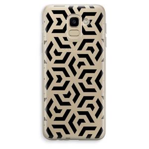 CaseCompany Crazy pattern: Samsung Galaxy J6 (2018) Transparant Hoesje