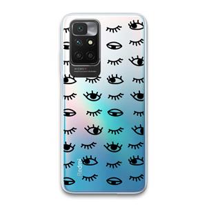 CaseCompany Eye pattern #2: Xiaomi Redmi 10 Transparant Hoesje