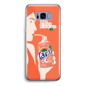 CaseCompany Peach please!: Samsung Galaxy S8 Transparant Hoesje