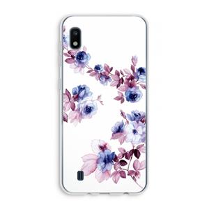 CaseCompany Waterverf bloemen: Samsung Galaxy A10 Transparant Hoesje
