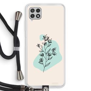 CaseCompany Violets are blue: Samsung Galaxy A22 4G Transparant Hoesje met koord