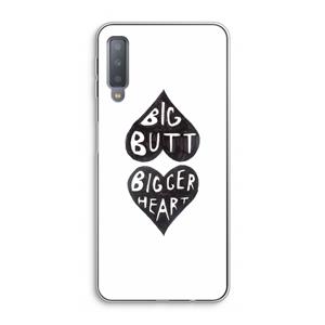 CaseCompany Big butt bigger heart: Samsung Galaxy A7 (2018) Transparant Hoesje