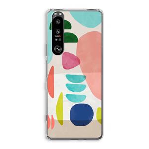CaseCompany Bold Rounded Shapes: Sony Xperia 1 III Transparant Hoesje