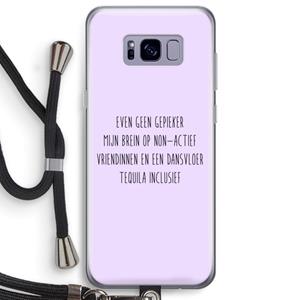 CaseCompany Tequila: Samsung Galaxy S8 Plus Transparant Hoesje met koord