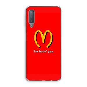 CaseCompany I'm lovin' you: Samsung Galaxy A7 (2018) Transparant Hoesje