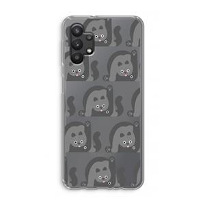 CaseCompany Cats: Samsung Galaxy A32 5G Transparant Hoesje