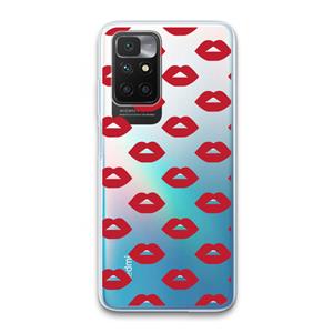 CaseCompany Lips: Xiaomi Redmi 10 Transparant Hoesje