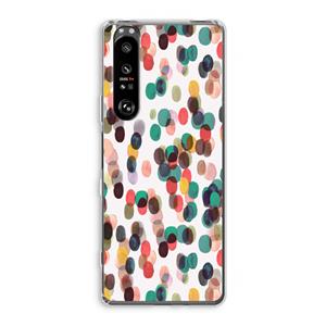 CaseCompany Tropical Dots: Sony Xperia 1 III Transparant Hoesje