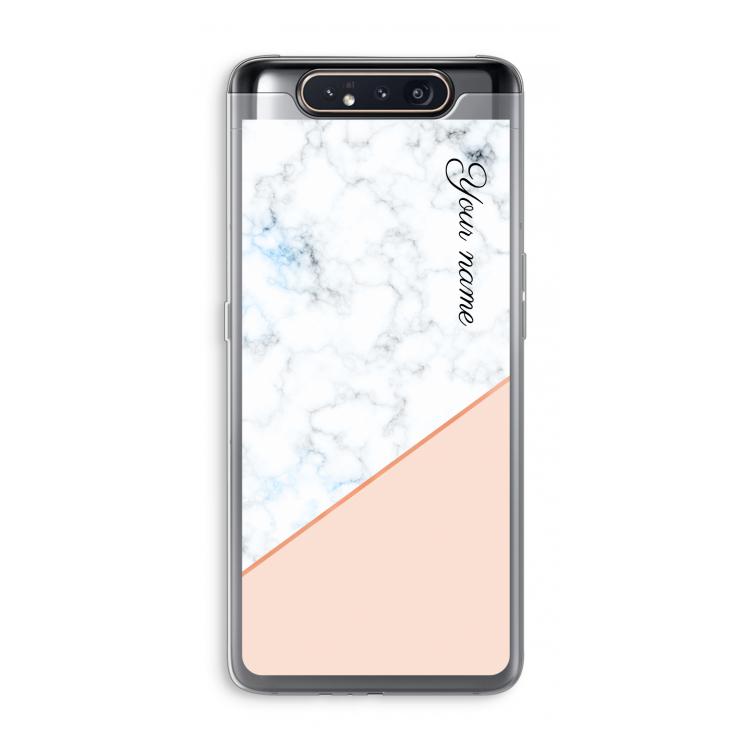 CaseCompany Marmer in stijl: Samsung Galaxy A80 Transparant Hoesje