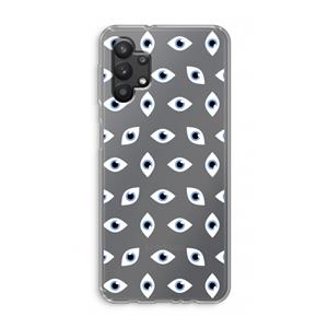 CaseCompany Eyes pattern: Samsung Galaxy A32 5G Transparant Hoesje