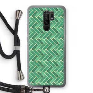 CaseCompany Moroccan tiles 2: Xiaomi Redmi 9 Transparant Hoesje met koord