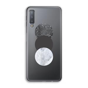 CaseCompany Marmeren cirkels: Samsung Galaxy A7 (2018) Transparant Hoesje