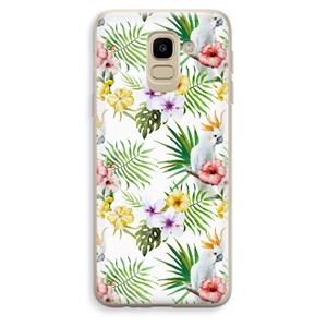 CaseCompany Gele kuif: Samsung Galaxy J6 (2018) Transparant Hoesje