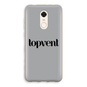 CaseCompany Topvent Grijs Zwart: Xiaomi Redmi 5 Transparant Hoesje