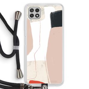 CaseCompany Lava: Samsung Galaxy A22 4G Transparant Hoesje met koord