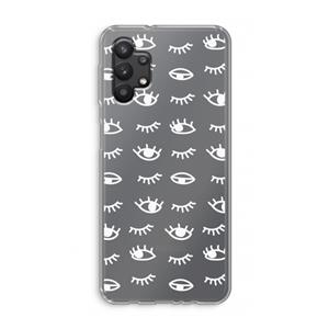 CaseCompany Eye pattern #3: Samsung Galaxy A32 5G Transparant Hoesje