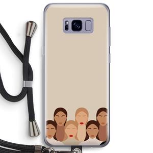CaseCompany Girls girls girls: Samsung Galaxy S8 Plus Transparant Hoesje met koord