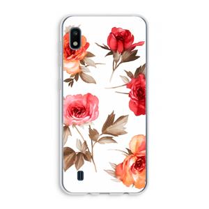 CaseCompany Roosjes: Samsung Galaxy A10 Transparant Hoesje