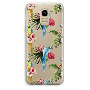 CaseCompany Kleurrijke papegaaien: Samsung Galaxy J6 (2018) Transparant Hoesje